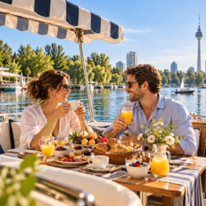Frühstück am Boot